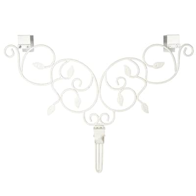 Adjustable Wreath Hanger for Door - Ivy (White) - White