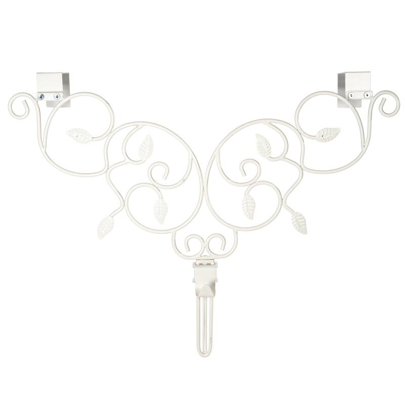 Adjustable Wreath Hanger for Door - Ivy (White) - White