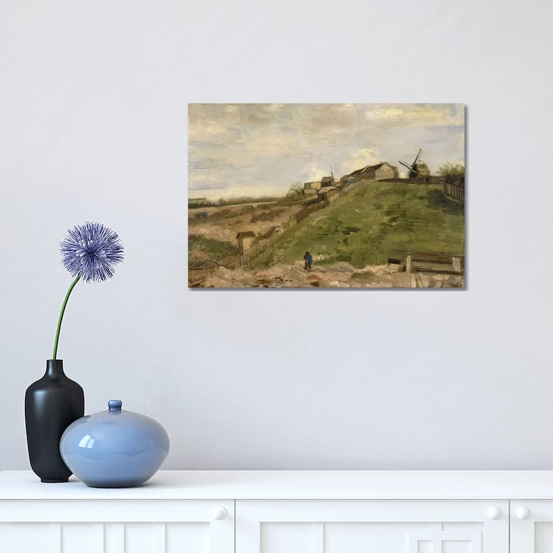 iCanvas "The Hill at Montmartre with Stone Quarry" by Vincent van Gogh Canvas Print - 12x18x1.5