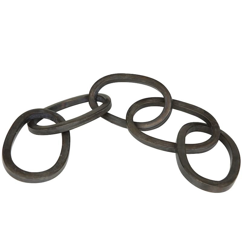 CosmoLiving by Cosmopolitan Artistic Metal Chain Sculpture - Gold or Black