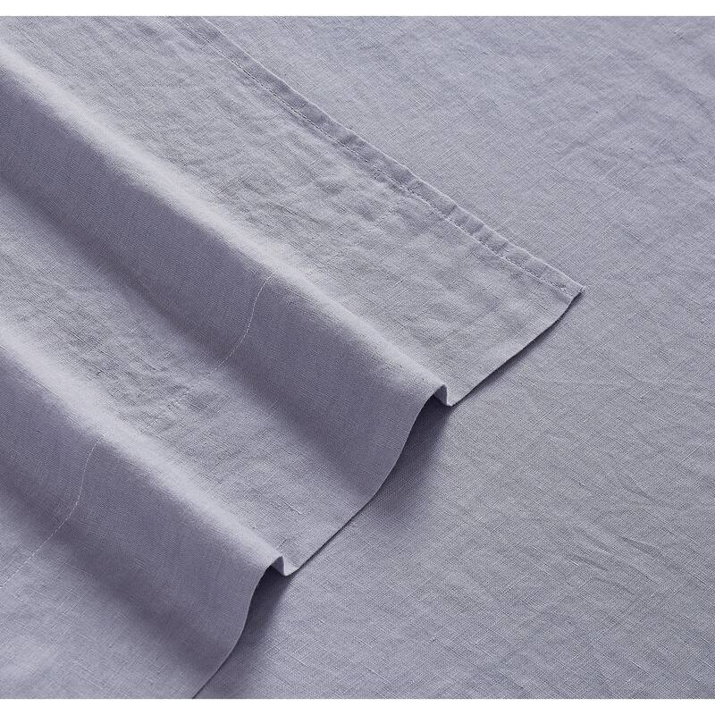 Brooklyn Loom 100% Natural Flax Linen 4-Piece Bed Sheet Set