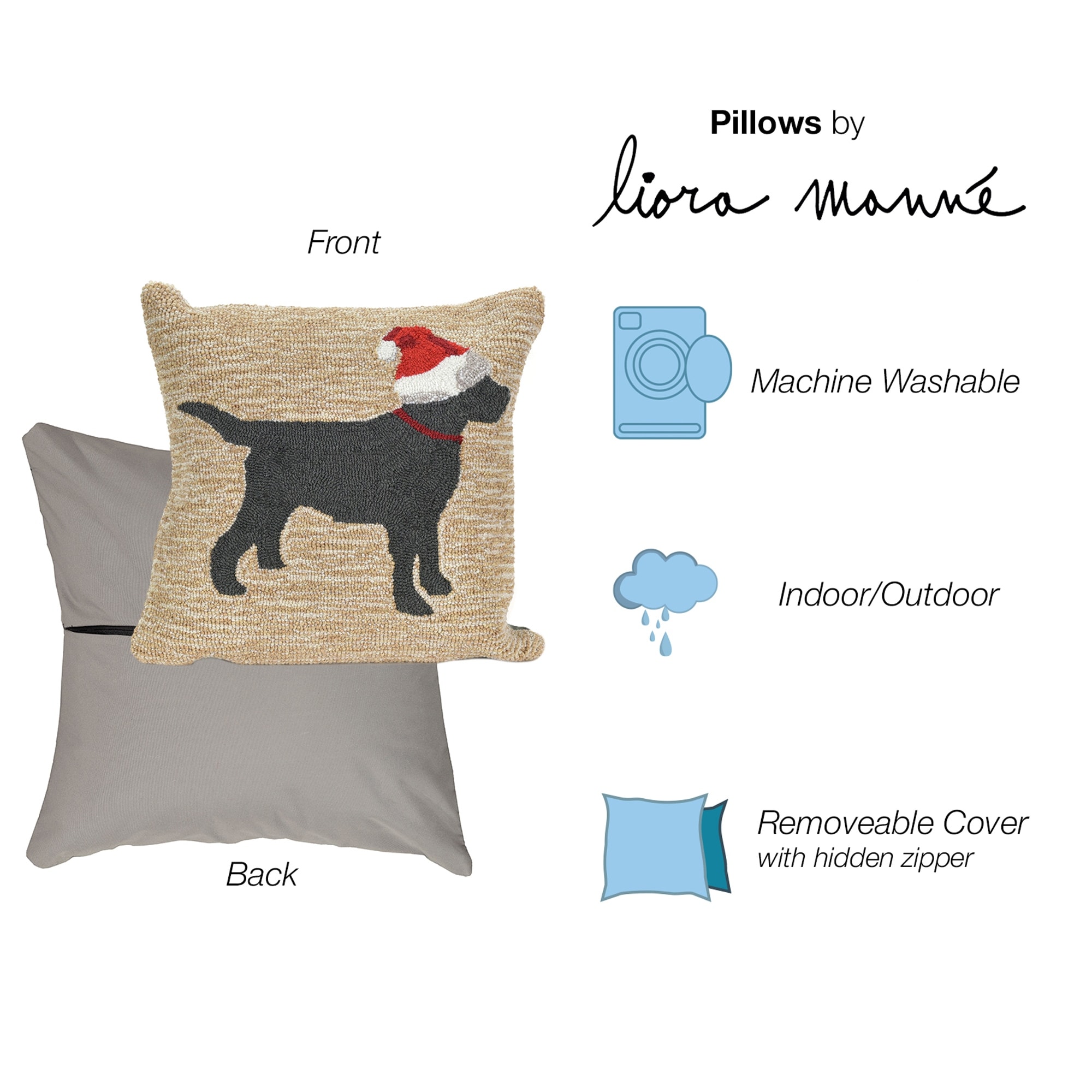 Liora Manne Frontporch Yoga Dogs Hand Tufted Washable Indoor