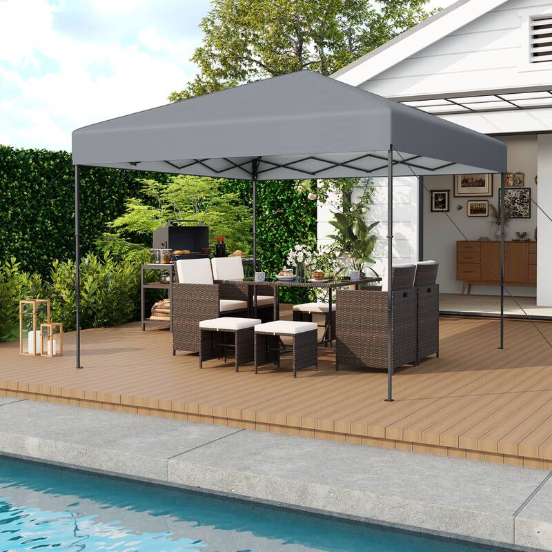 Gymax 10 X 10 FT Pop up Canopy Tent w/ Portable Carrying Bag 8 Stakes