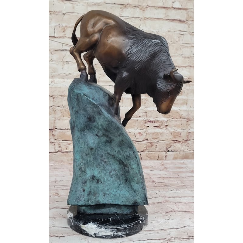 Hot Cast Bronze Bull Bison Water Buffalo Bronze Sculpture Statue Numbered Signed Original Art