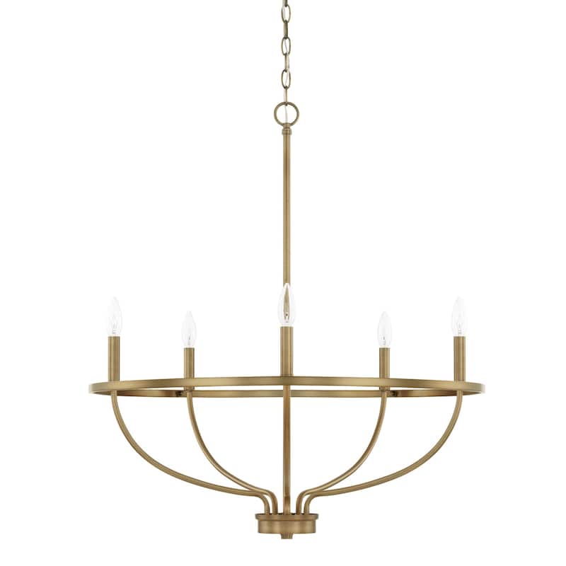 Greyson 5-light Chandelier - Aged Brass