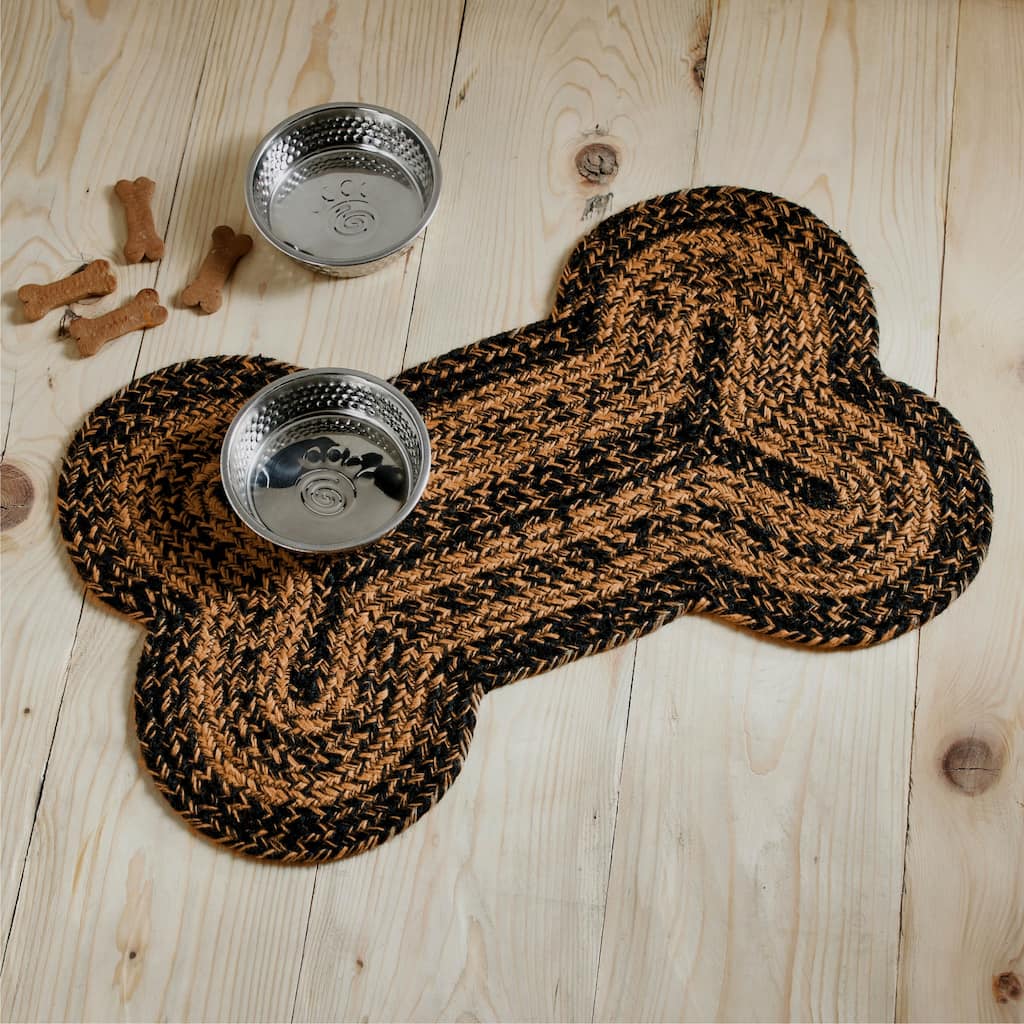 Black & Tan Indoor/Outdoor Medium Bone Rug 15x23 - 3'6"