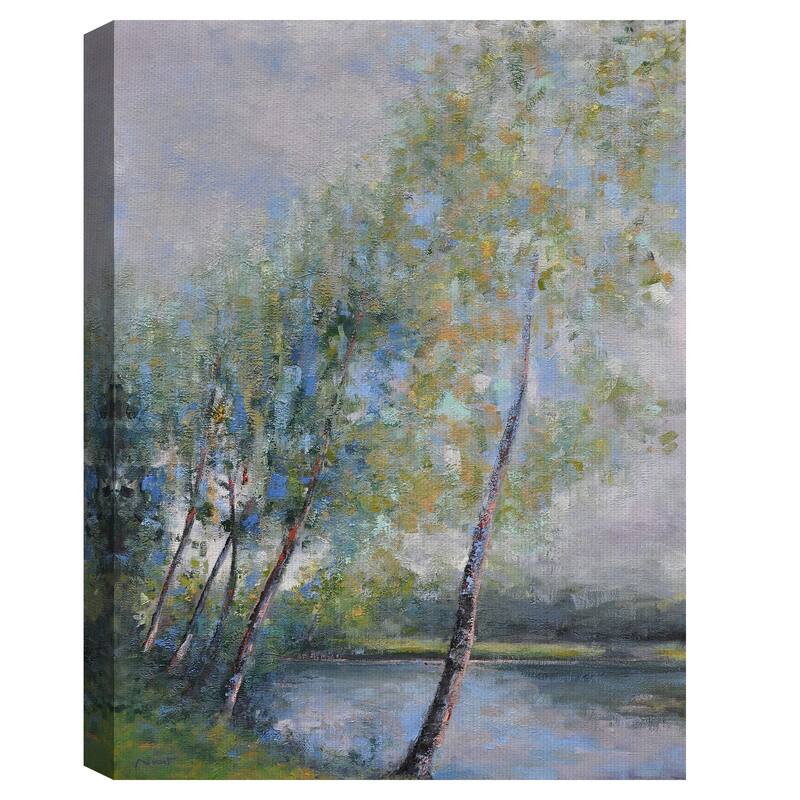 Poetry on Riverbank by Clement Nivert Canvas Art Print