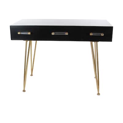 Wood Console Table - Black - Roche River Decor