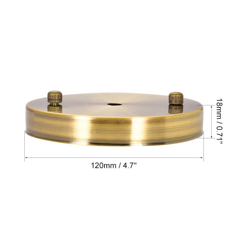 Retro Light Canopy Kit Pendant Lighting Ceiling Plate 120mm Gold Bronze 3Pcs - Gold Bronze.