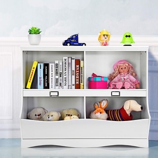 Gymax Children Storage Unit Kids Bookshelf Bookcase Baby Toy Organizer - See Details