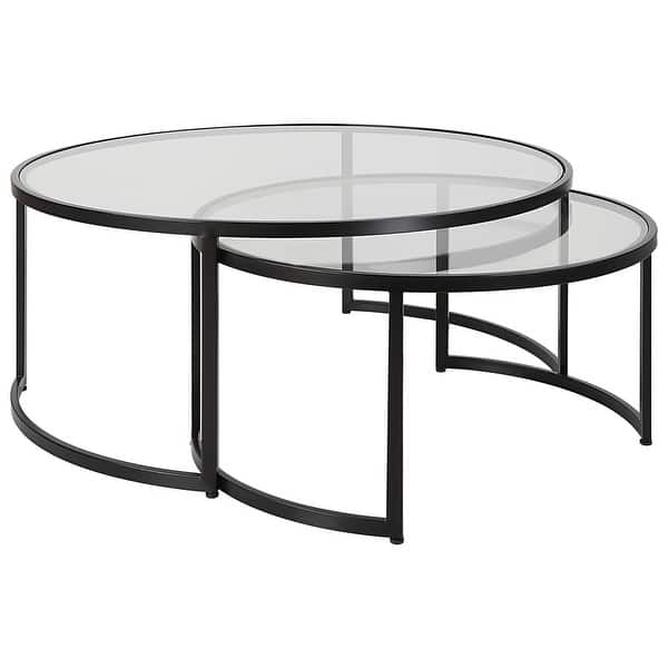 slide 2 of 6, Uttermost Rhea Black Nesting Coffee Tables S/2
