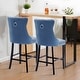 preview thumbnail 44 of 56, Contemporary Tufted Velvet Upholstered Counter Bar Stools Set of 2