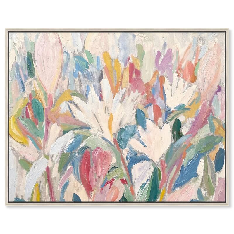 Morning Mist Bloom I Canvas by Art Remedy - Silver - 30" x 24"