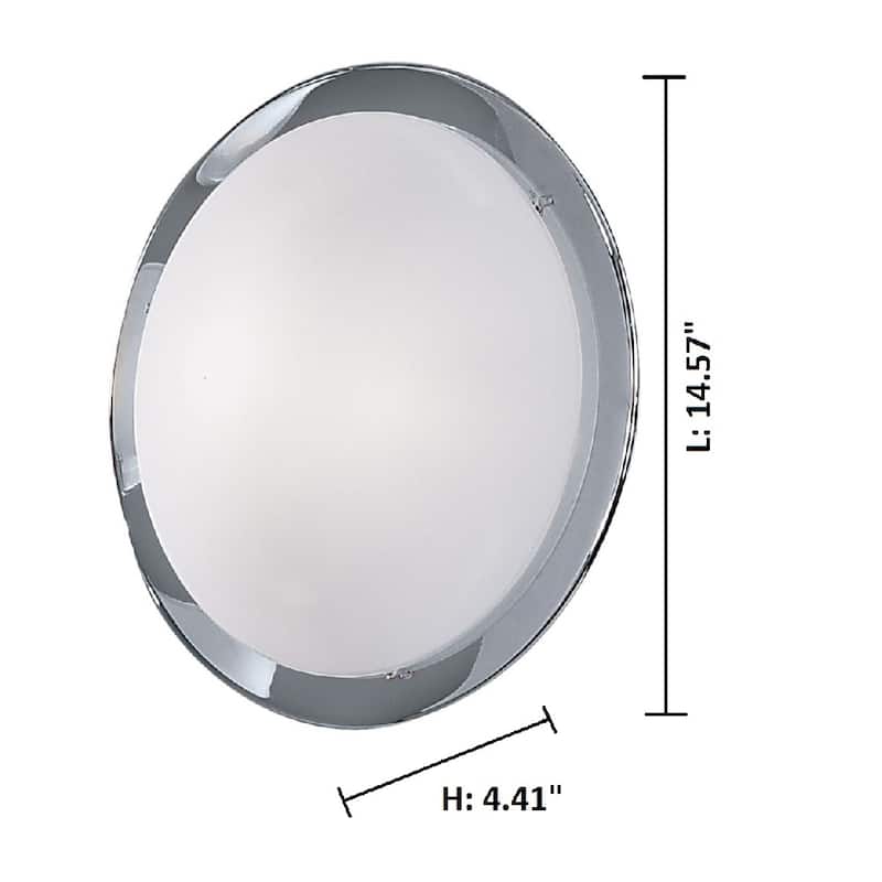 Eglo Planet 2-light Chrome Ceiling Light with Satin Glass