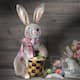 Display 'Fur' Bunny With Bow And Basket 22