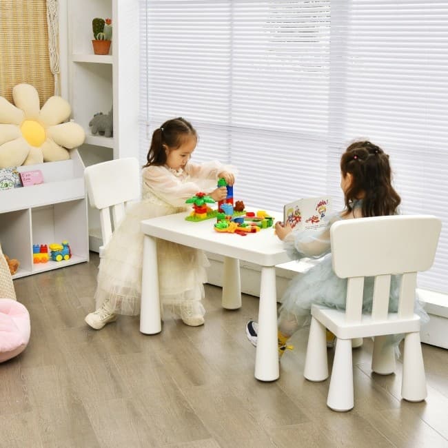 Versatile 3-Piece Children's Activity Table and Chair Set for Creative - table: 30" x 21" x 19"