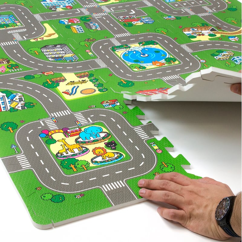 Children Puzzle Play Traffic Foam Mat, 9 Pieces Bed Bath & Beyond