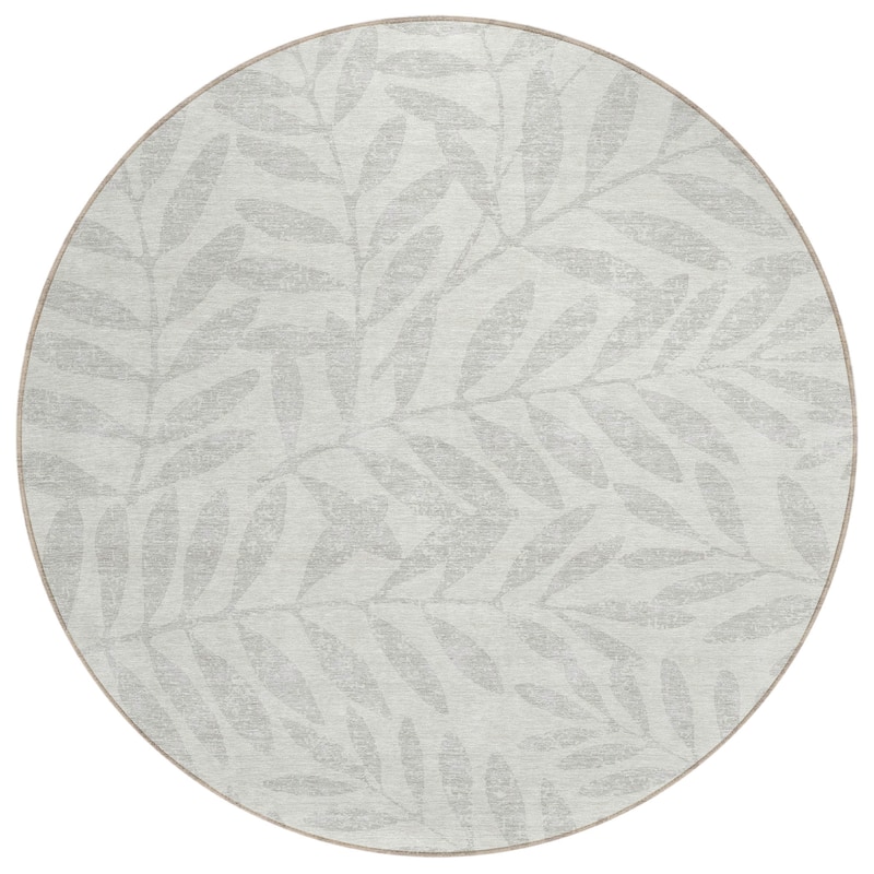 Machine Washable Indoor/ Outdoor Chantille Palm Rug