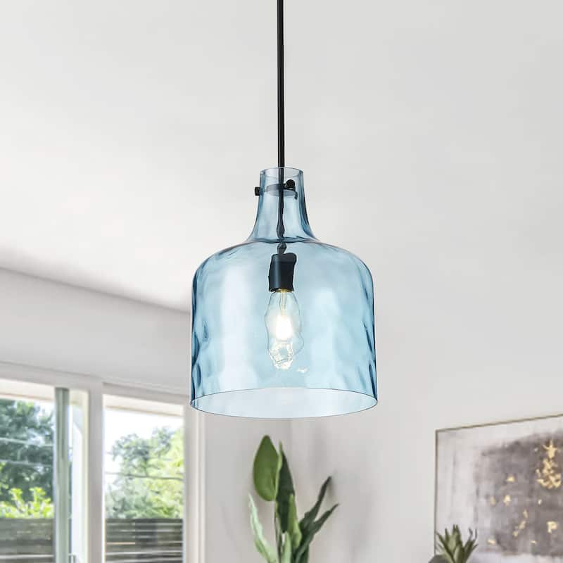 Modern Clear Water Glass Jar Pendant Light For Over Dining Room Table