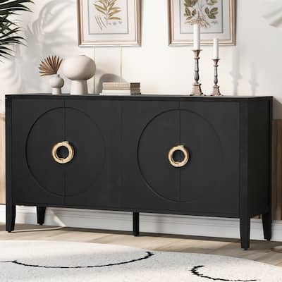 Sophisticated Fir Veneer Cabinet With Textured Finish,Suitable For Corridor, Entrance, Living Room, Study