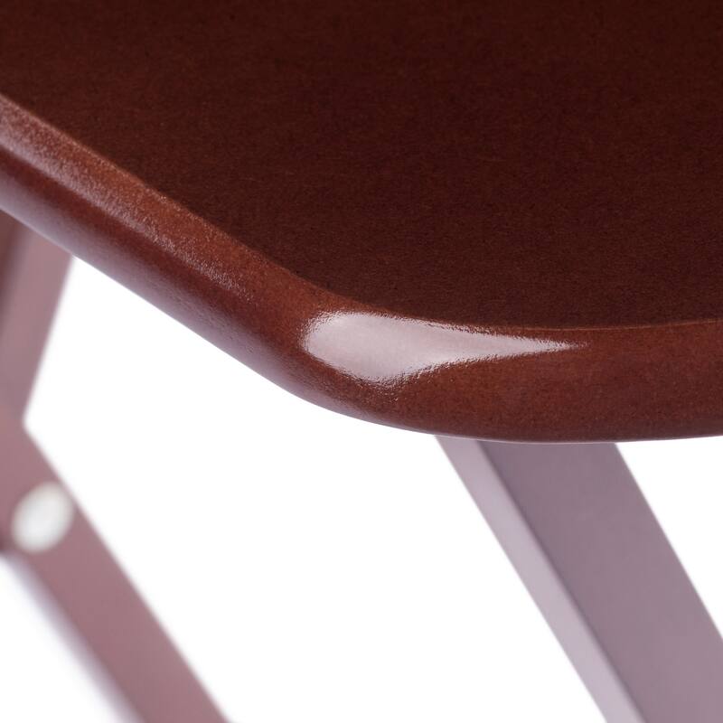 2pc Oversized Rectangular Snack Tables - 25.5" - Walnut Brown