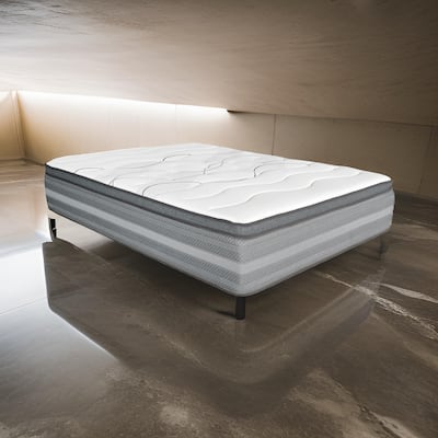 Dani 14 Inch Queen Size Mattress, Pocket Coil Hybrid and Foam Layers