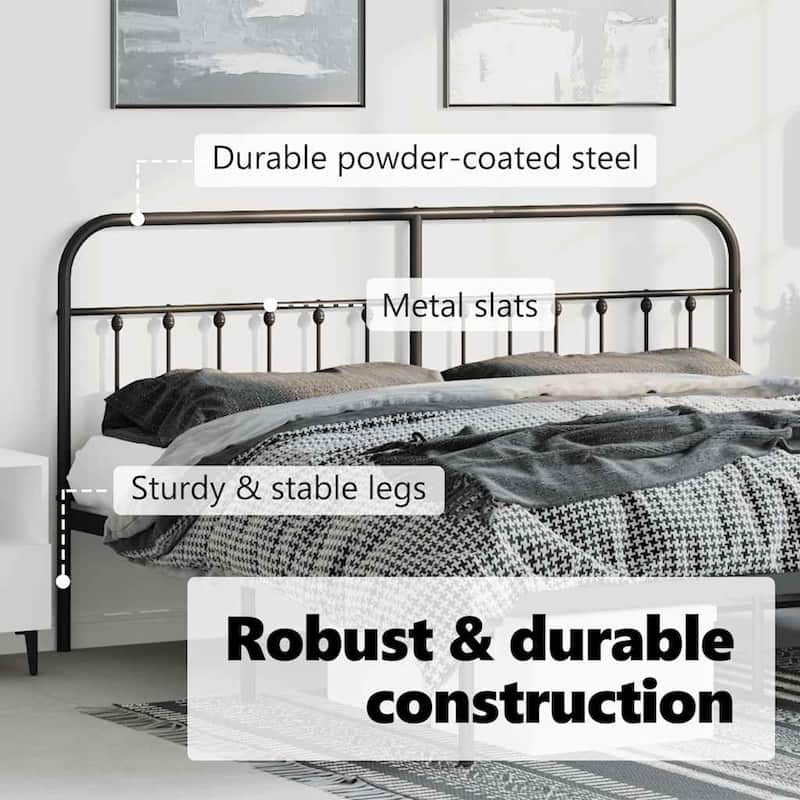 vidaXL Classic Metal Headboard