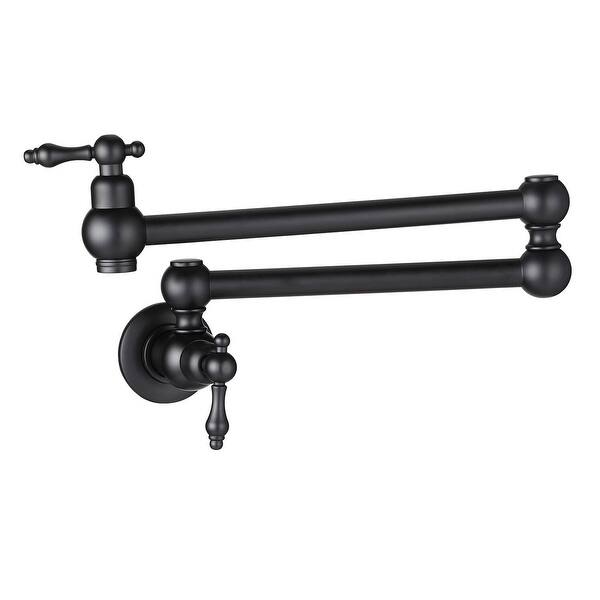 slide 2 of 16, Vanityfair Pot Filler Wall Mount Kitchen Faucet Folding Stretchable Pot Filler Faucet Matte Black