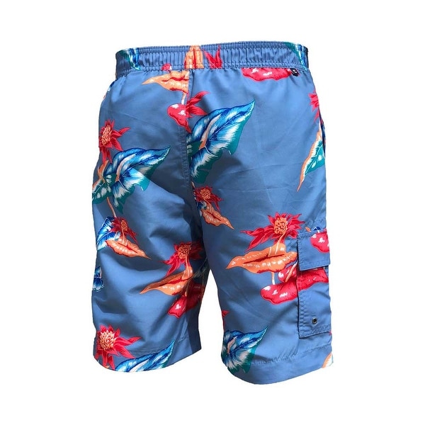 Mens Abstract Blue Circle Summer Pringting Quick Dry Board Shorts Bathing Suits Beach Shorts