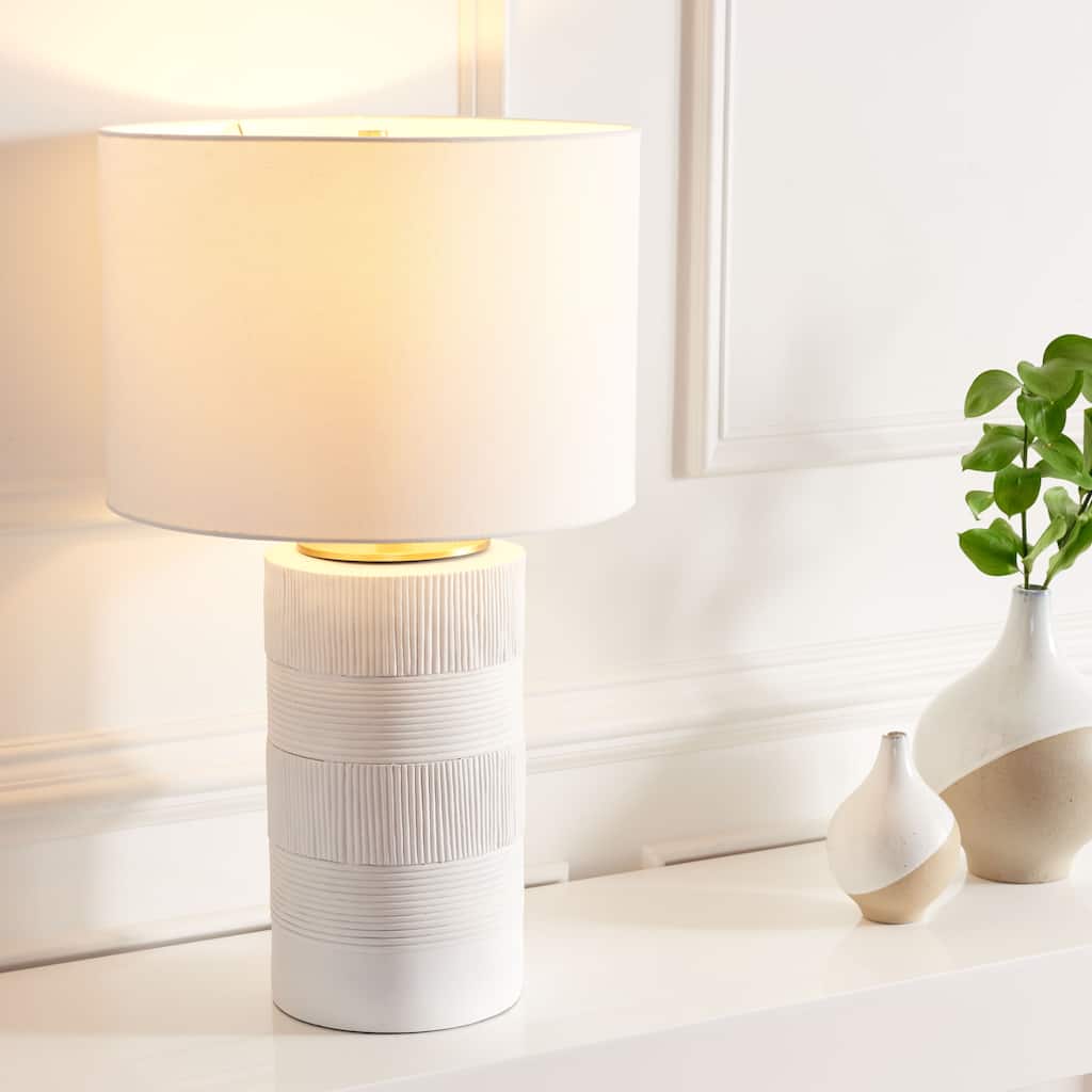 SAFAVIEH Lighting Ninell 25" Table Lamp - 14" W x 14" D x 25" H - 14Wx14Dx24H