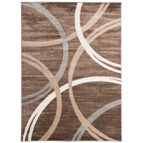 Contemporary Abstract Circles Design Area Rug On Sale Overstock 22160522