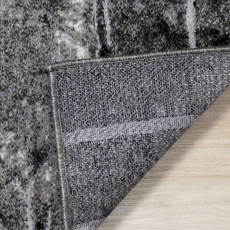 Melbourne Collection - Grey/Cream Distressed Rug