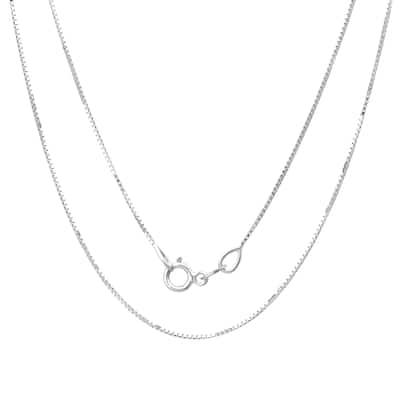 Roberto Martinez Sterling Silver 1 mm Box Chain Necklace (16"-30")