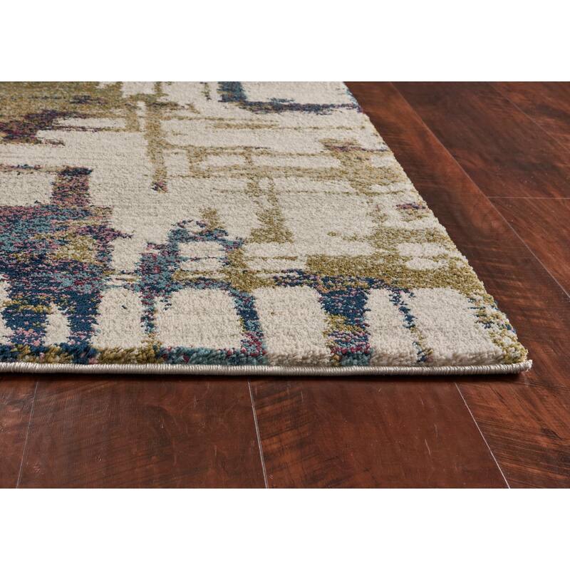 Domani Portland Abstract Geometric Shag Rug
