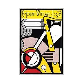 iCanvas "Aspen Winter Jazz, 1967" by Roy Lichtenstein Framed