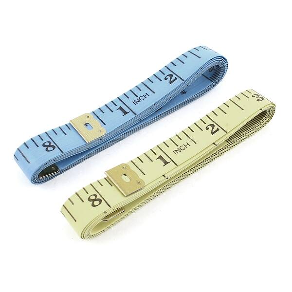 Shop 2pcs Body Measuring Ruler Sewing Cloth Tailor Soft Flat Tape Measure 60 Blue Yellow Overstock 28797651