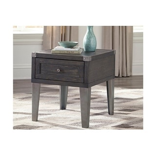 Todoe Rectangular End Table Dark Gray Rectangular End Table - Bed Bath ...