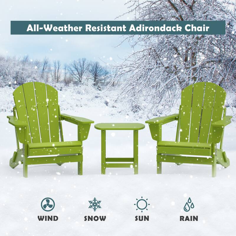 Poly Outdoor Adirondack Chair - Foldable All Weather