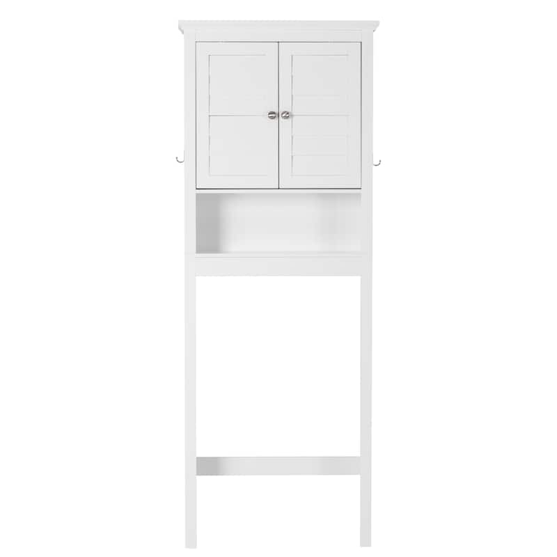COSTARS Space-Saving Over-the-Toilet Storage Cabinet with Adjustable Shelf, White