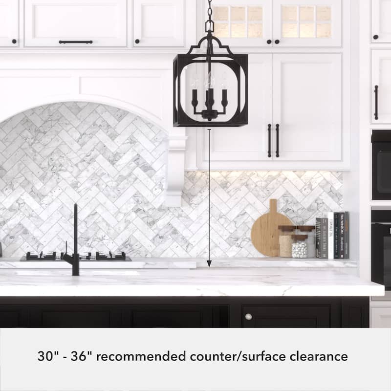 Hunter 12" Highland Hill 4-Light Pendant - Kitchen Island, Dining Room, Entry - Farmhouse, Rustic