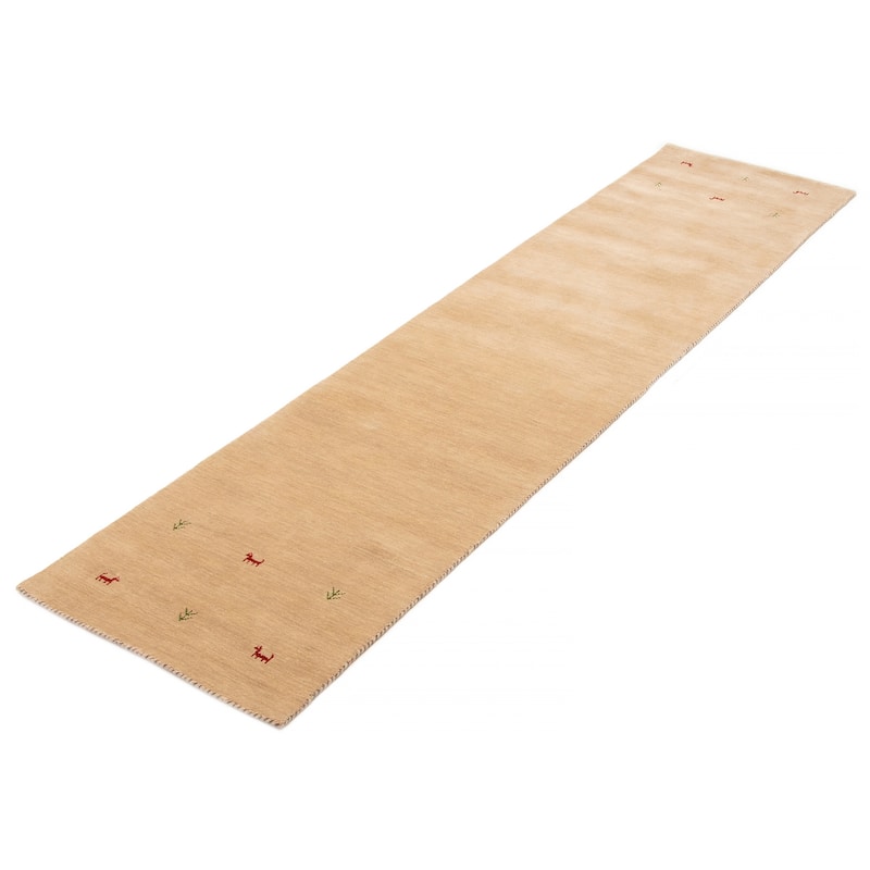 Kashkuli Gabbeh Beige Rug 2'8" x 11'3" - 2'8 x 11'3