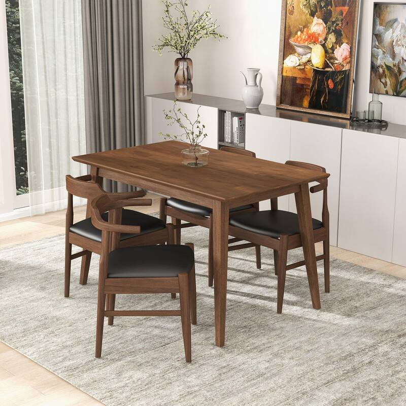 Modern Style Solid Wood Rectangular Dining Kitchen Table 47"