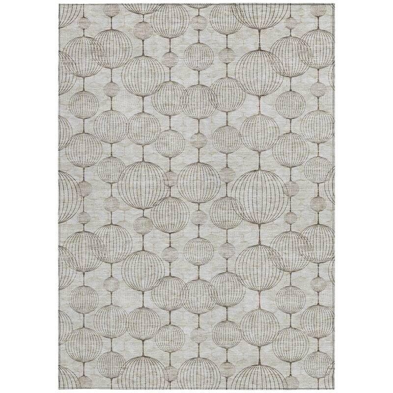 HomeRoots Geometric Transitional Rectangle Outdoor Rug