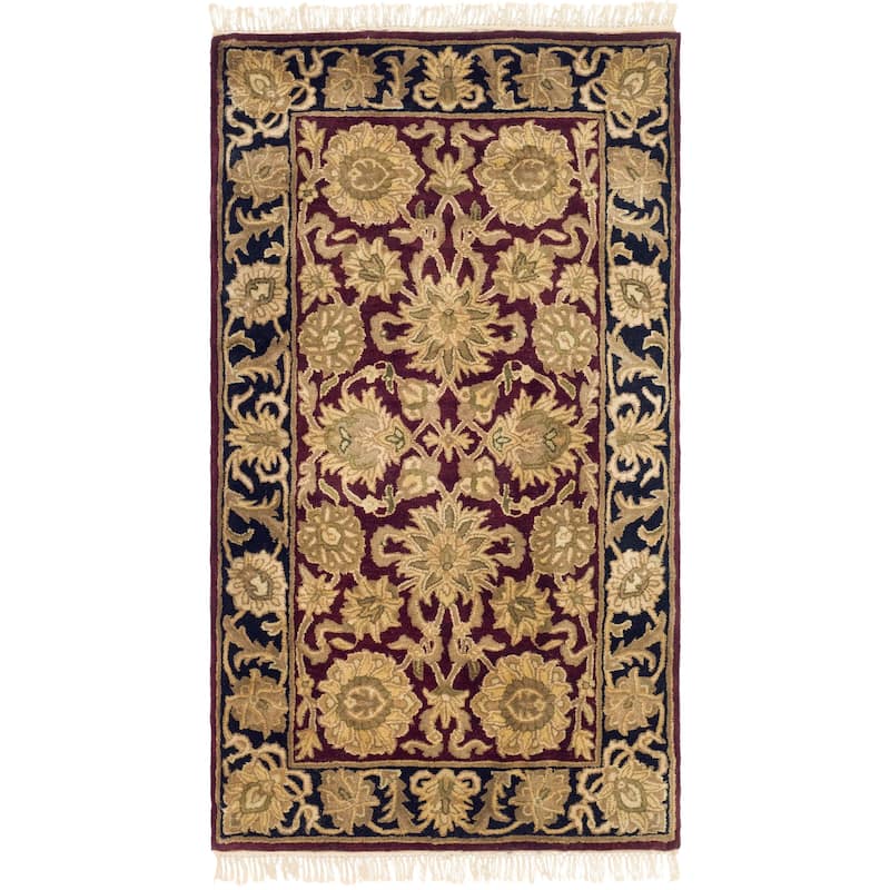 SAFAVIEH Handmade Classic Sava Traditional Oriental Wool Rug - 3' x 5' - Burgundy/Black