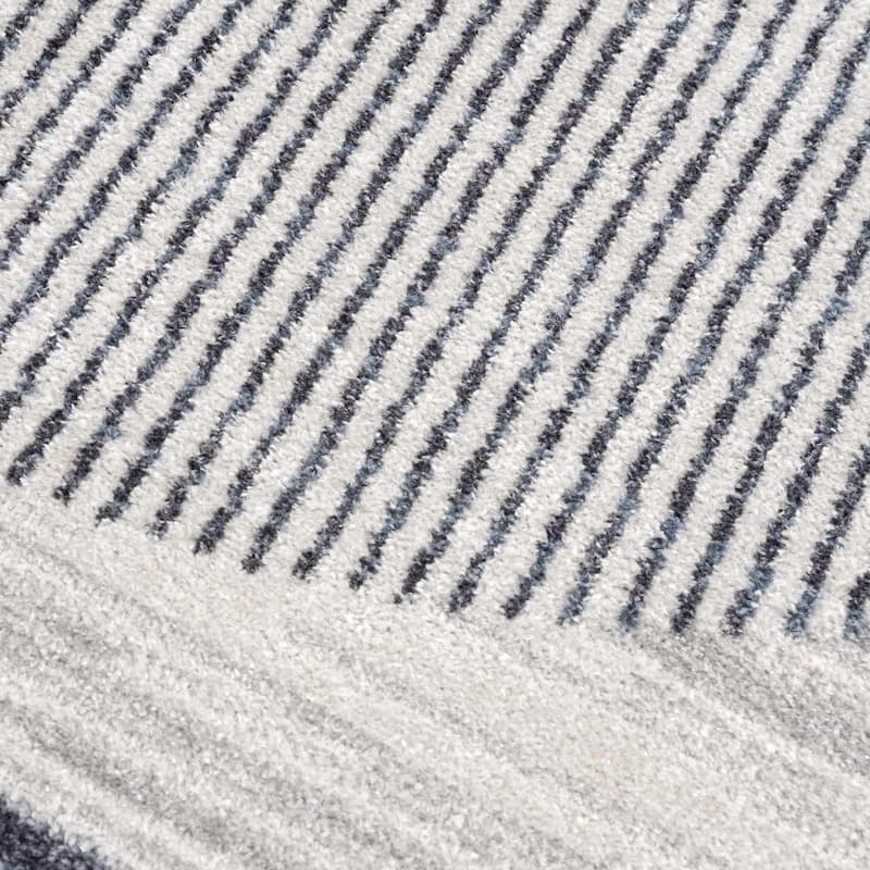 Hauteloom Thad Living Room, Bedroom Machine Washable Area Rug - Farmhouse - Medium Gray, Black, Gray - 2' x 3'