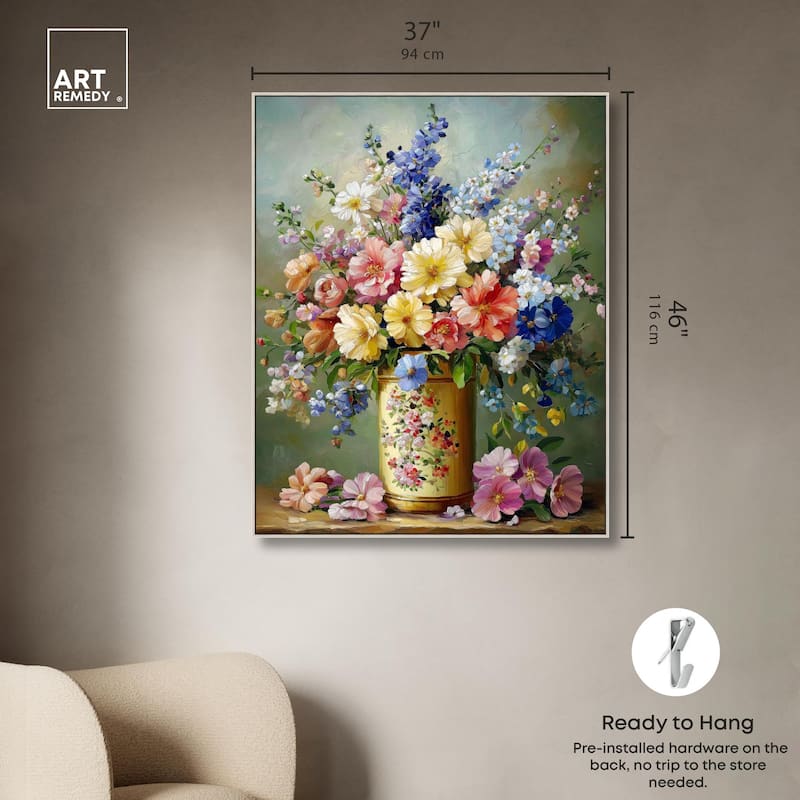 Chromatic Corolla Canvas by Art Remedy