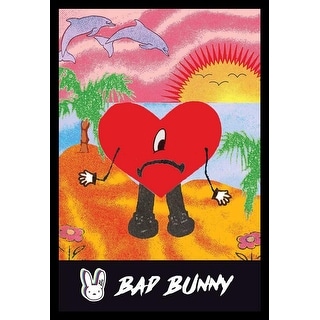 Bad Bunny Heart Framed Poster - 24 x 36 Inch - Bed Bath & Beyond