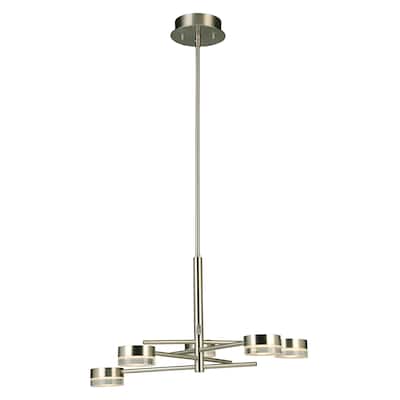 Eglo Transton LED 5-Light Chandelier w/ Brushed Nickel Finish