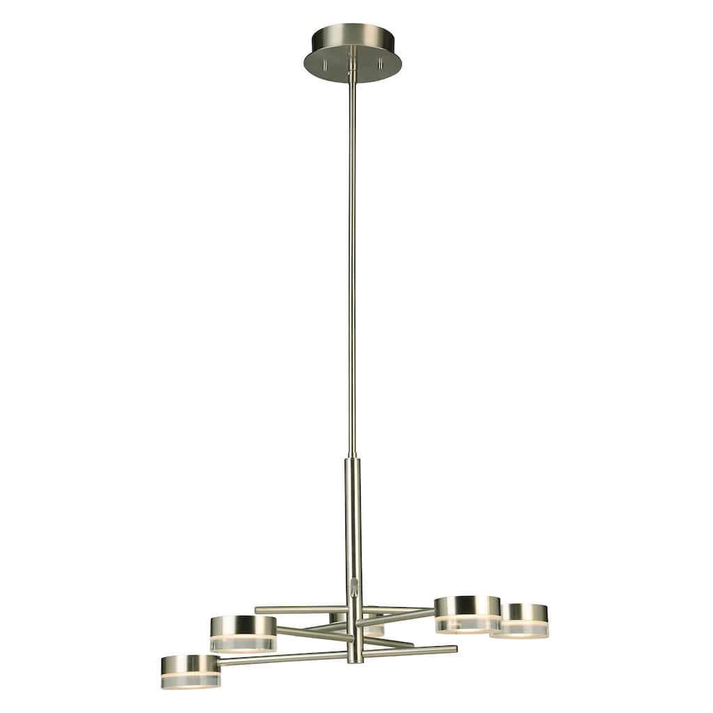Eglo Transton LED 5-Light Chandelier w/ Brushed Nickel Finish