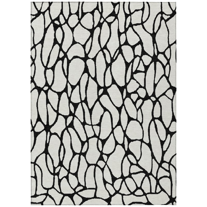 Machine Washable Indoor/ Outdoor Contemporary Chantille Rug
